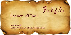 Feiner Ábel névjegykártya