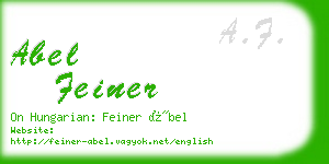 abel feiner business card